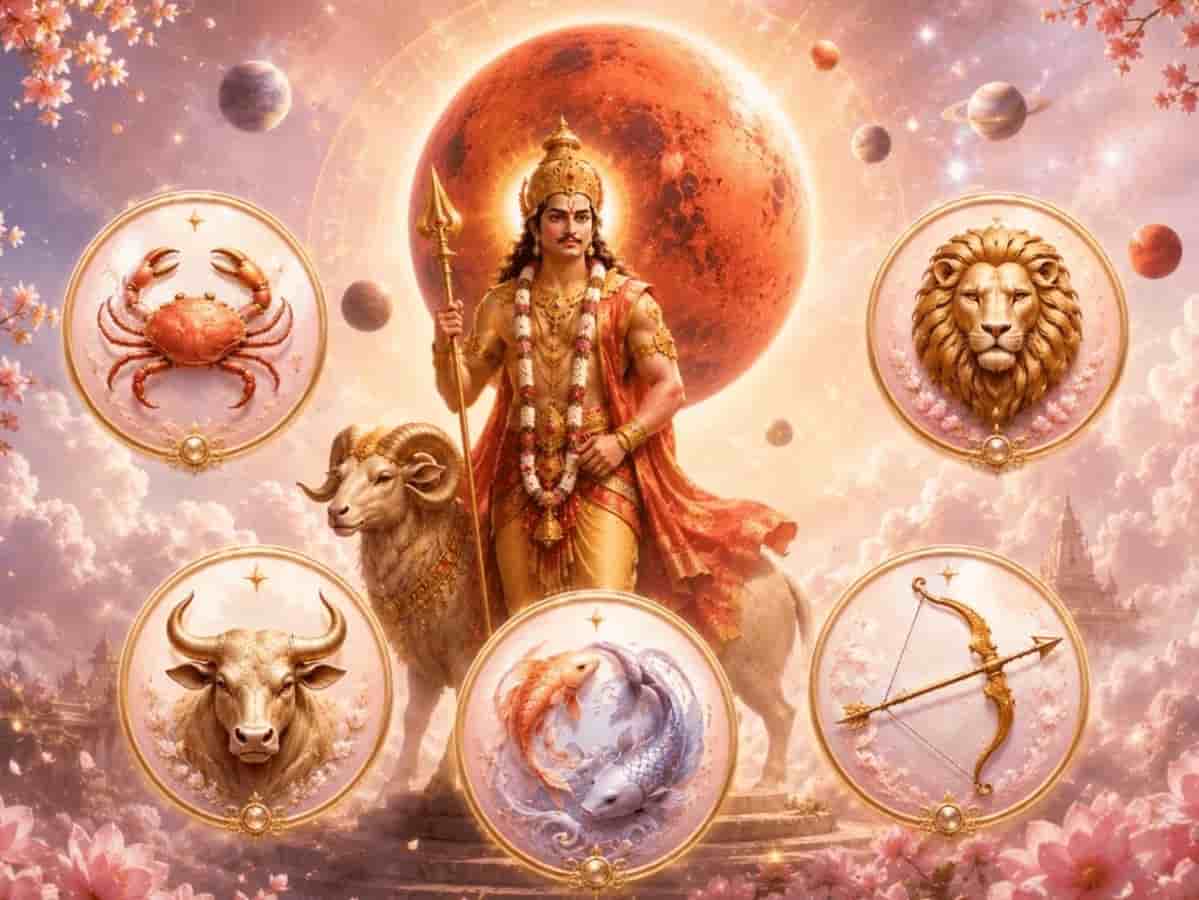 11 दिन बाद मंगल का शुक्र की राशि में महागोचर, इन 5 राशियों की पलटेगी किस्मत...